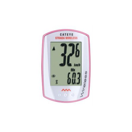 Fietscomputer Cateye Strada RD300W roze wit