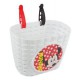 Kinder fietsmand Minnie Mouse wit