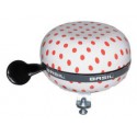 Ding dong fietsbel Basil polkadot wit rood