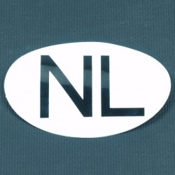 NL sticker wit