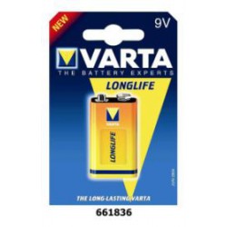 Batterij Varta 9 volt LongLife 6F22