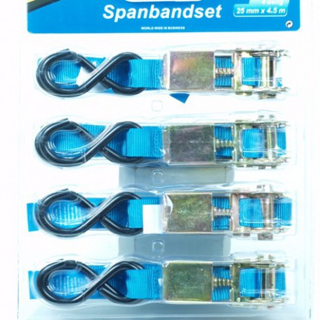 Spanbanden set 4 delig 4.5 meter