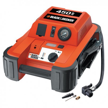 Jumpstarter + compressor 450 ampere Black and Decker