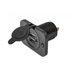 Stekkerdoos inbouw 12-24 volt USB dubbel