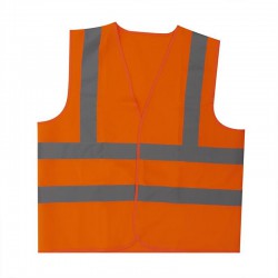 Veiligheidsvest XL oranje met schouderstrepen