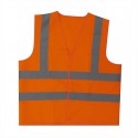 Veiligheidsvest XL oranje met schouderstrepen