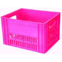 Fietskrat PVC 41 liter roze