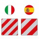 Markeringsbord Italie en Spanje lange lading aluminium 50x50