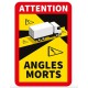 Dodehoek sitcker Angles Morts vrachtauto