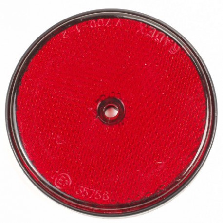 Reflector rond 80mm rood